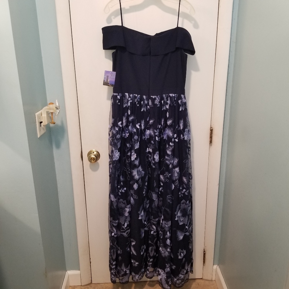 (PRICE IS FIRM!)David's Bridal Off The Shoulder Maxi Gown - Picture 3 of 10